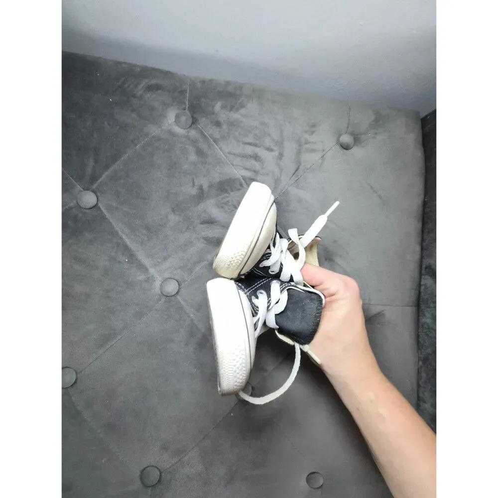 Converse Kids Black and White High-Top Sneakers 7